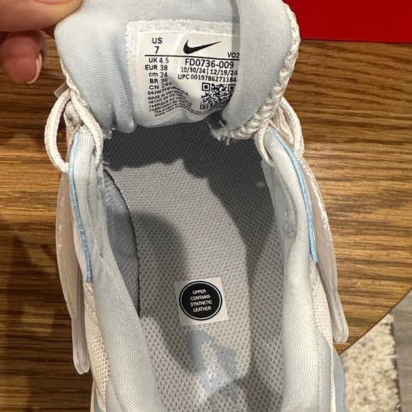 Nike womens White and Light Blue Sneakers